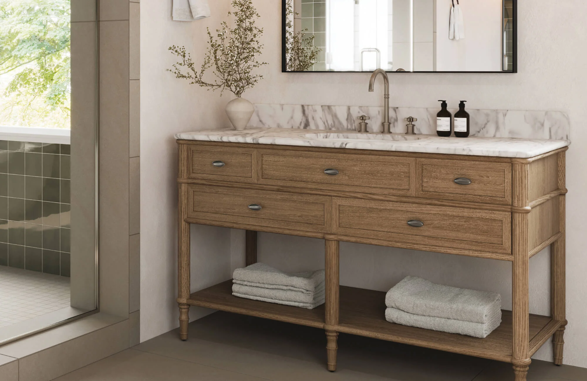 Express Personal Style Through Custom Built Vanity Proportions and Surfaces