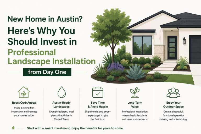 New Home in Austin? Here’s Why You Should Invest in Professional Landscape Installation from Day One